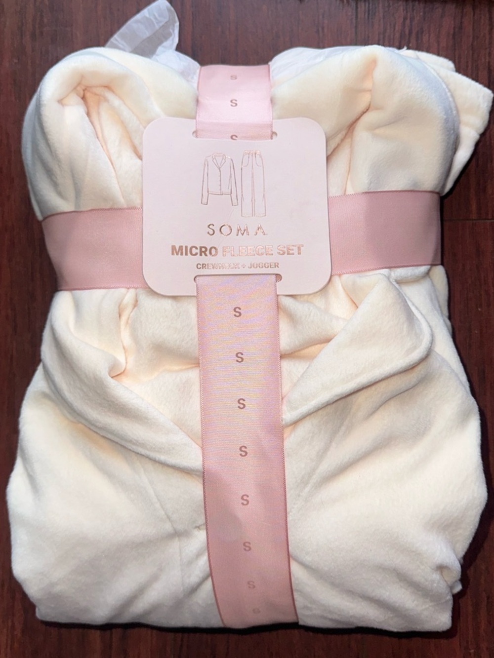 Soma Cream Micro Fleece Set Crewneck + Jogger